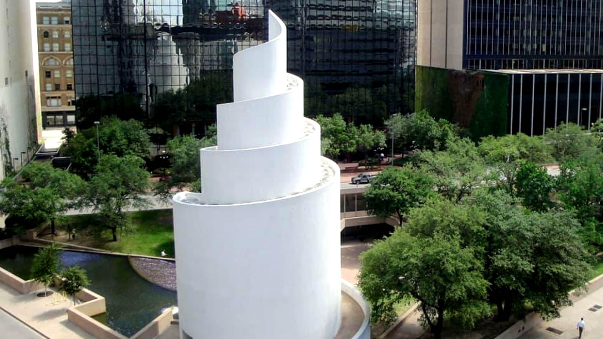 Explore the serene and stunning Thanks-giving Square chapel.