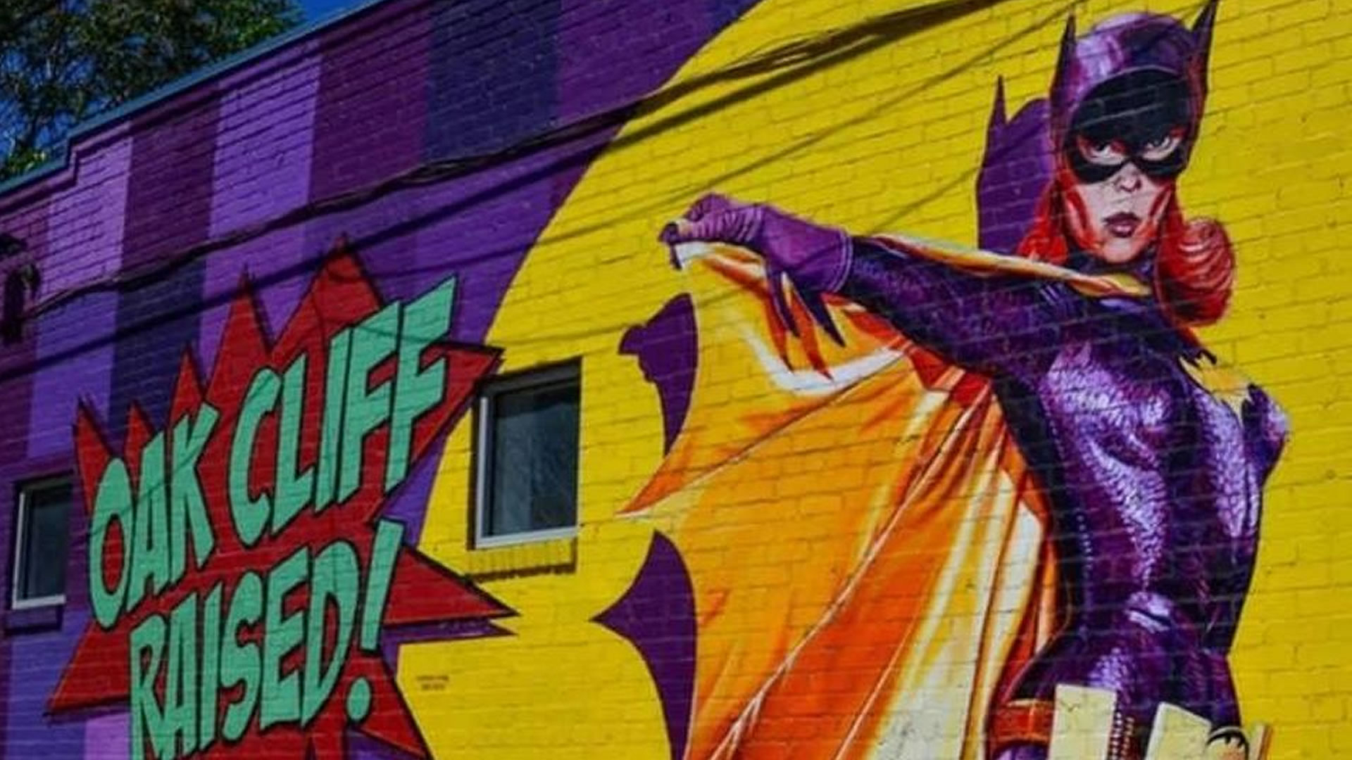 Find the best photo ops at the Batgirl Mural in Bishop Arts District.