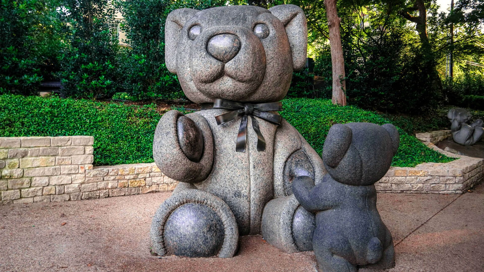 See the whimsical Teddy Bear statues at a secret sculpture garden.